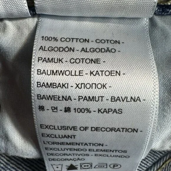 Levi's LOW PRO STRAIGHT Leg Sz 28 Blue Distressed Jeans Denim Pants 29x29.5 - Picture 11 of 13